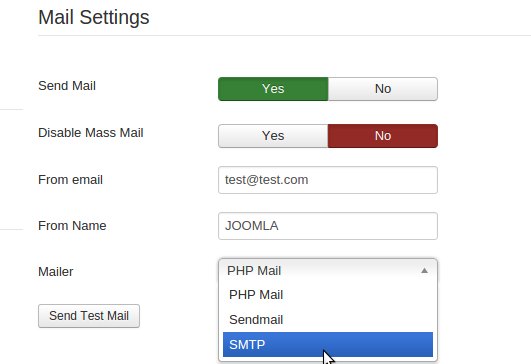 Change PHP mail to SMTP mail function